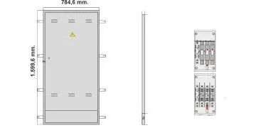 NA02060. Puerta empotrar en pared/ nichos FECSA ENDESA para CS + CGP/ Armario GRA 2150/800. (medida 1600x785mm)