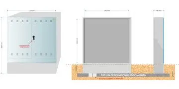 NA05094 // NA05101-xx. Armario GRA 2550/2200 (medida exterior 2.200x480x2.550mm)