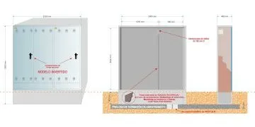 NA05099 // NA05100-xx. Armario GRA-6 INVERTIDO (medida exterior 2.200x480x2.550mm)