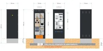 Equipo de potencia de 160A de 111KW // Armarios: Acero Inoxidable AISI 304