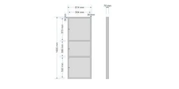 NA02078 // NA02079 // NA02087. MARCO con tres portezuelas con cerraduras para columnas LUZ + AGUA + GAS En ACERO GALVANIZADO// ACERO CORTEN // ACERO INOX